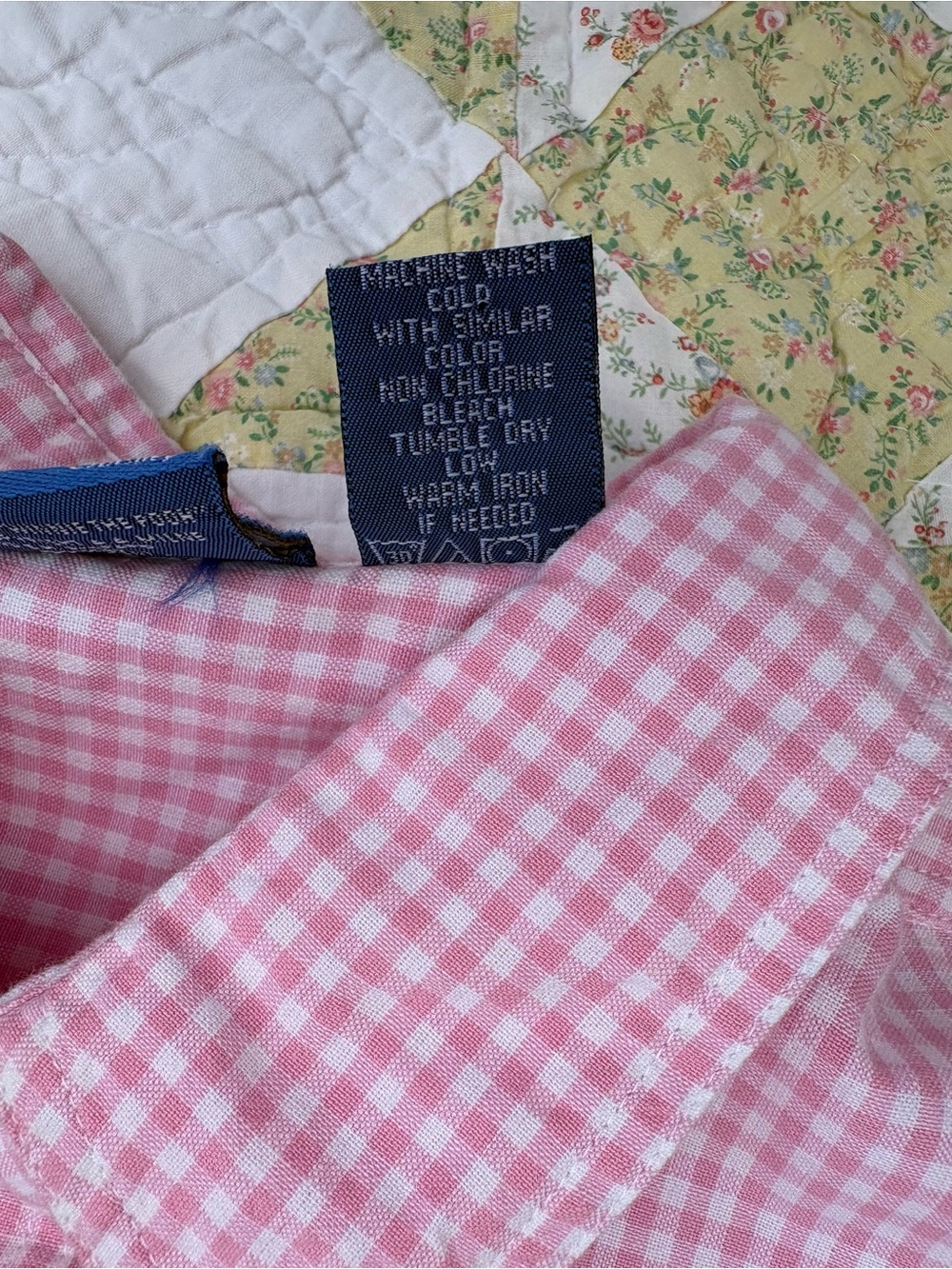 Vintage Winnie the Pooh Piglet Pink Gingham Top Large 90s Y2K Cottagecore Disney - Picture 10 of 12